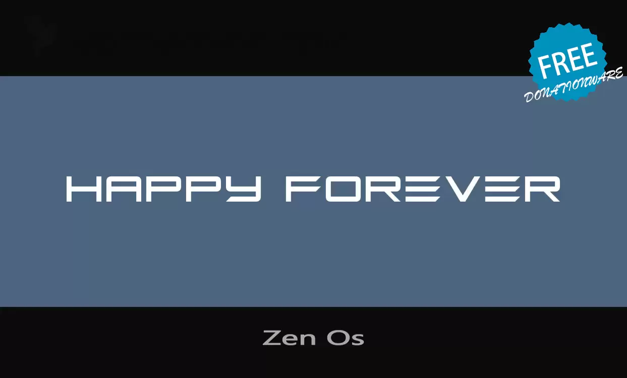 Font Sample of Zen-Os