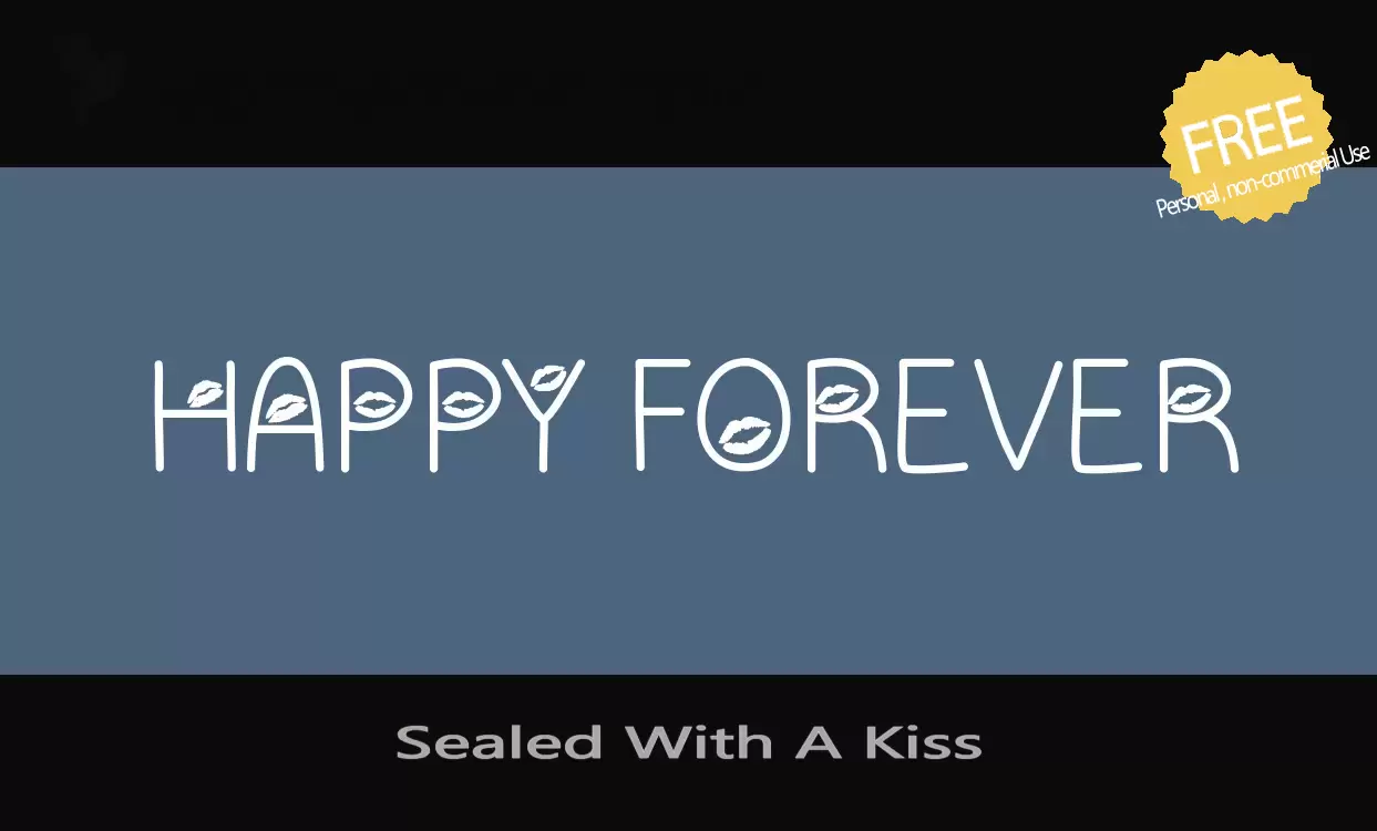 Font Sample of Sealed-With-A-Kiss