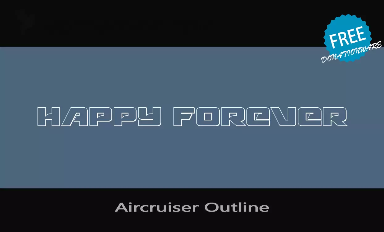 Font Sample of Aircruiser-Outline