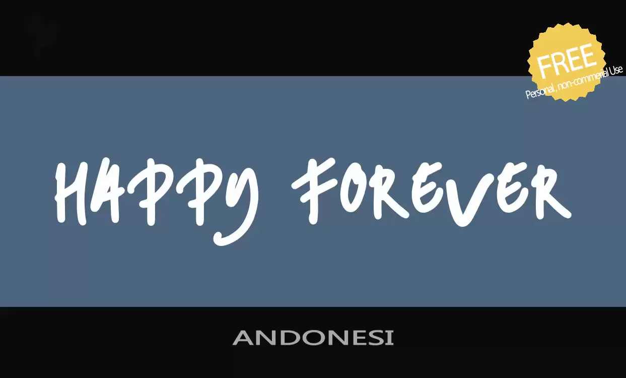 Font Sample of ANDONESI