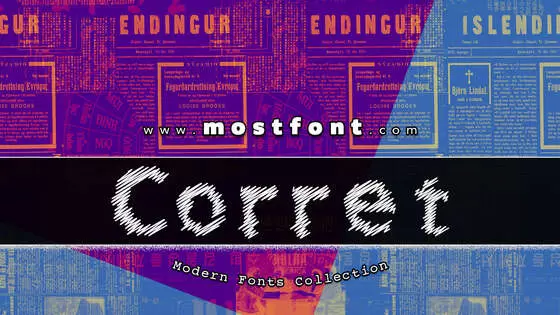 「Corret」字体排版图片