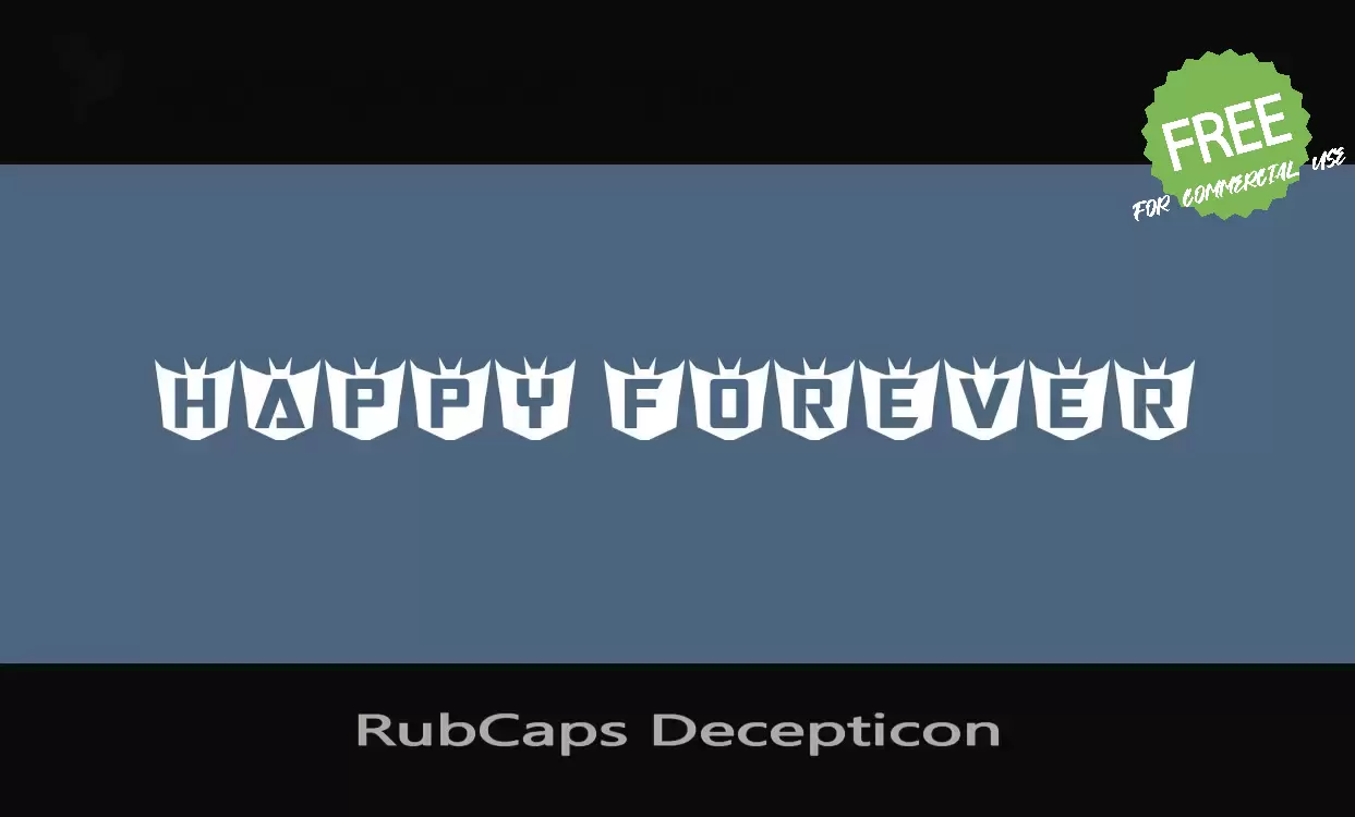 Font Sample of RubCaps-Decepticon