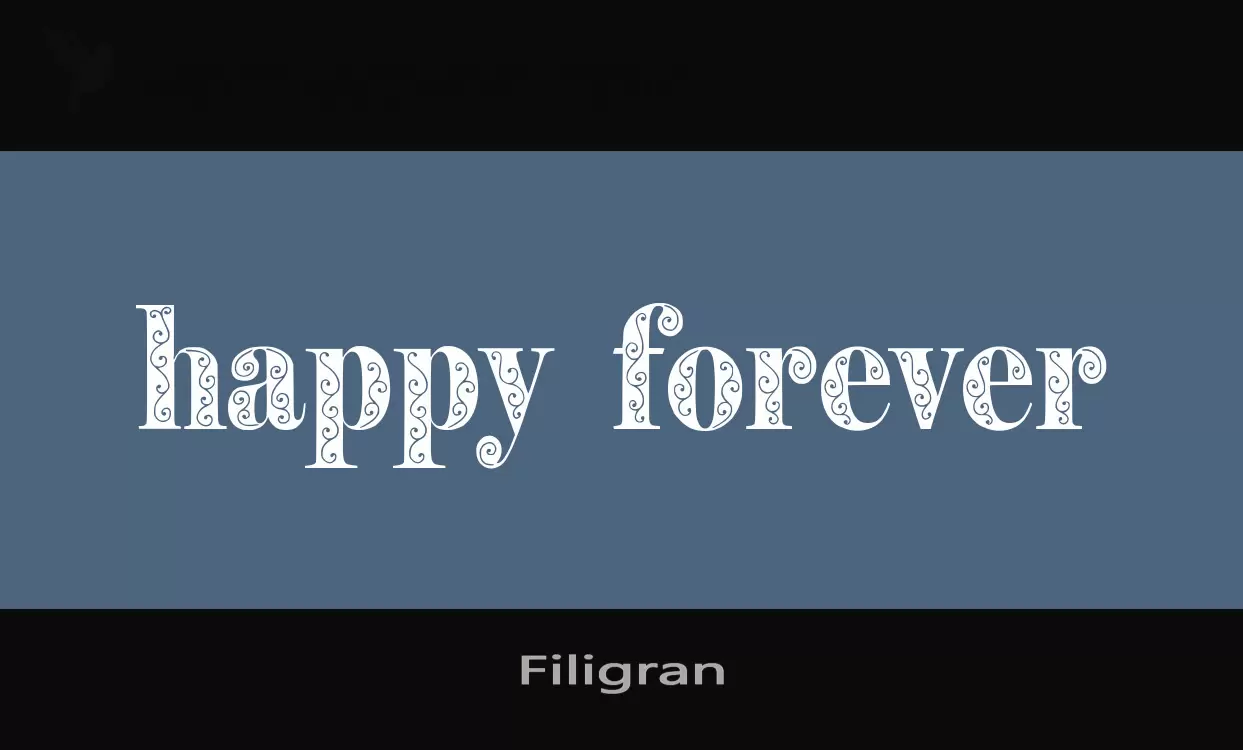 「Filigran」字体效果图