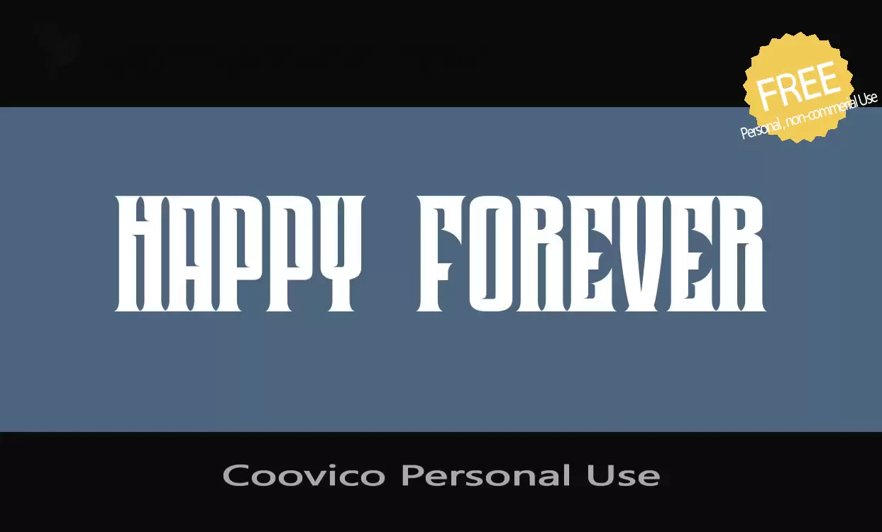 Font Sample of Coovico-Personal-Use