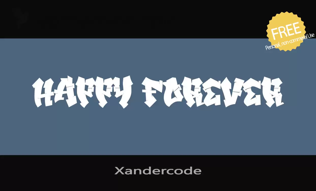 「Xandercode」字体效果图