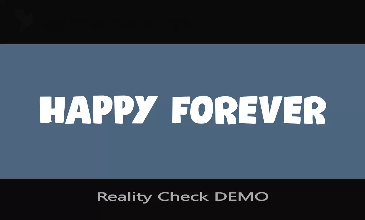 Font Sample of Reality-Check-DEMO