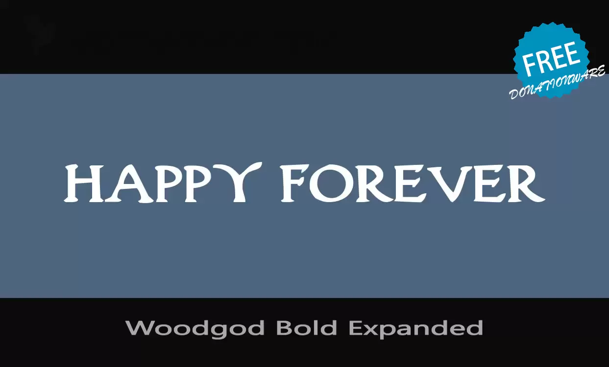 「Woodgod-Bold-Expanded」字体效果图