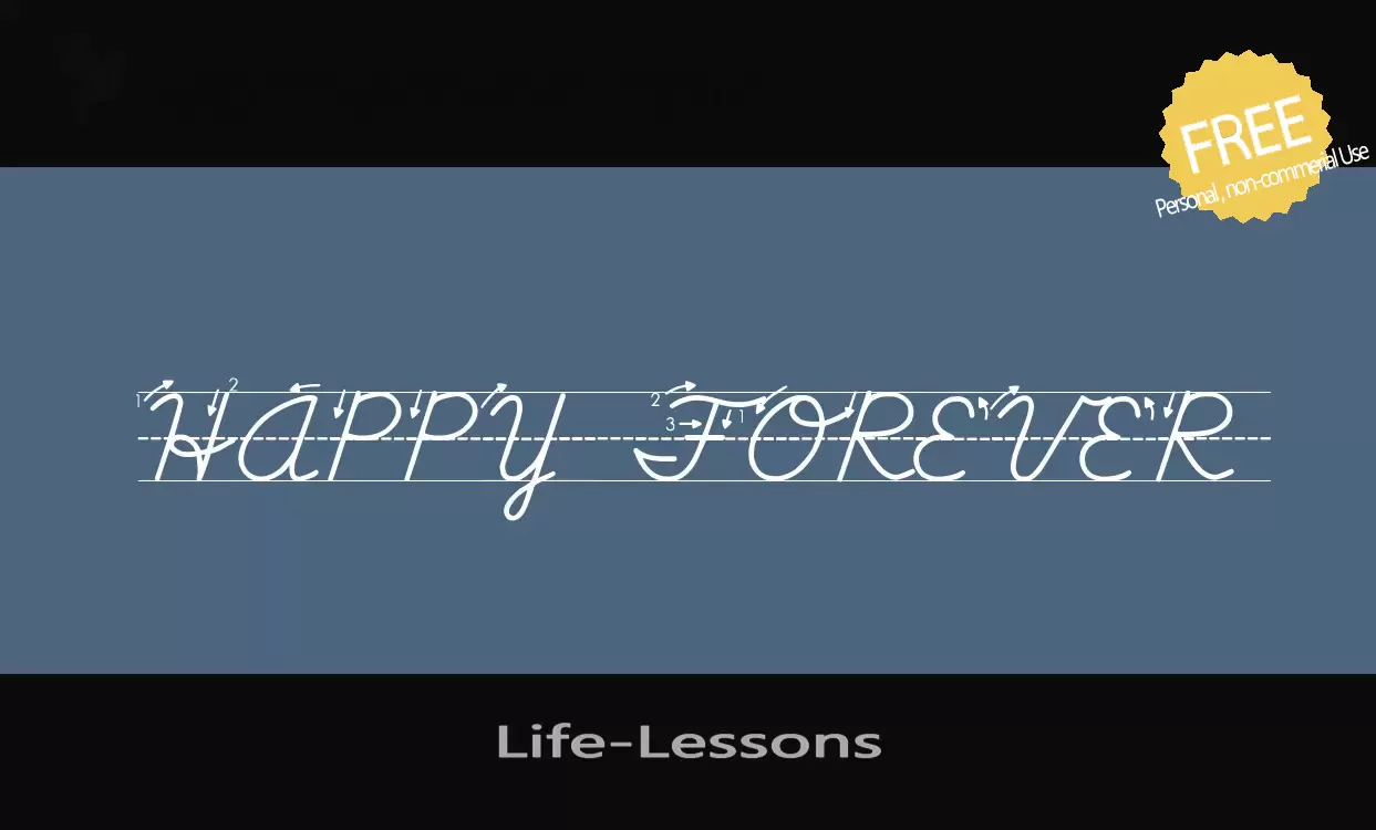 Font Sample of Life-Lessons