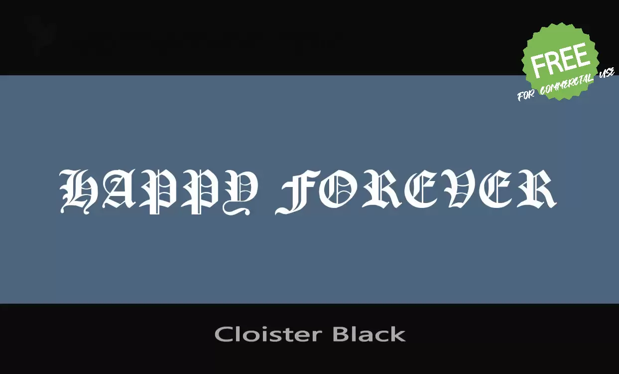 「Cloister-Black」字体效果图