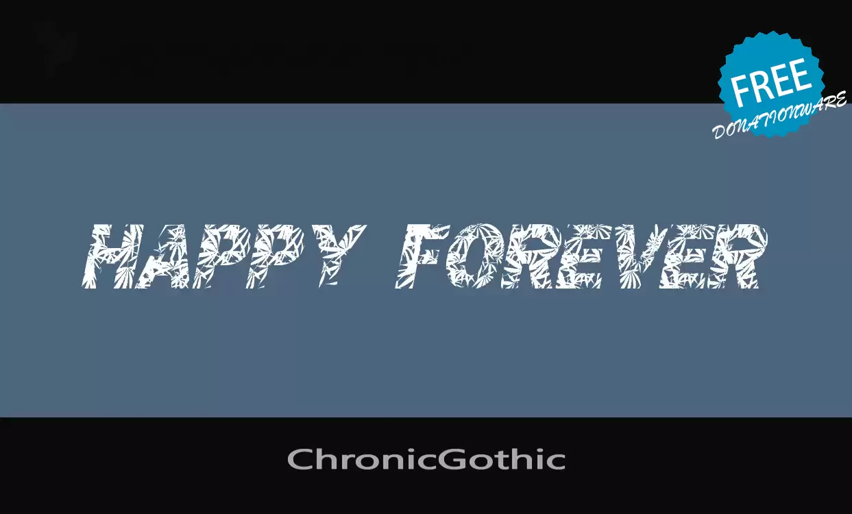 「ChronicGothic」字体效果图