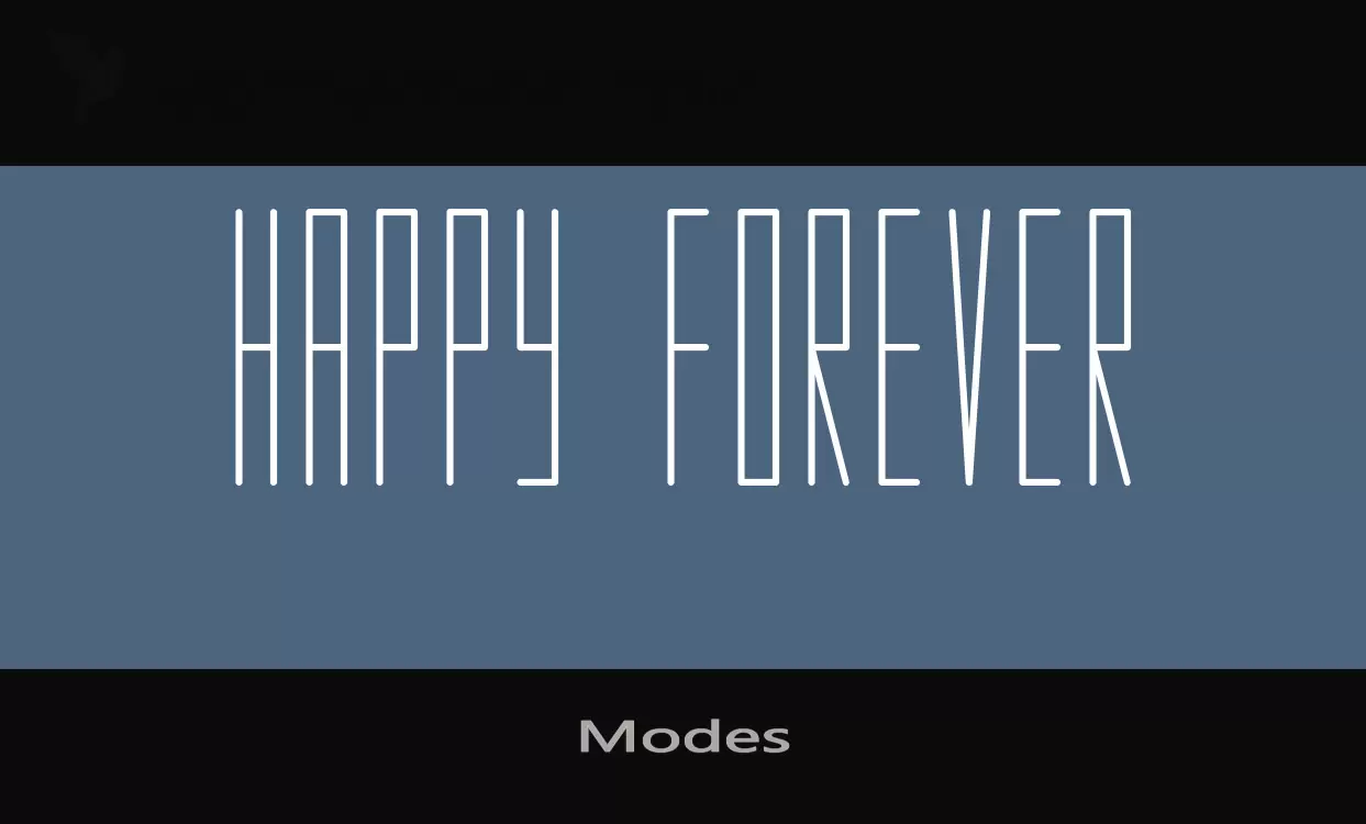 「Modes」字体效果图