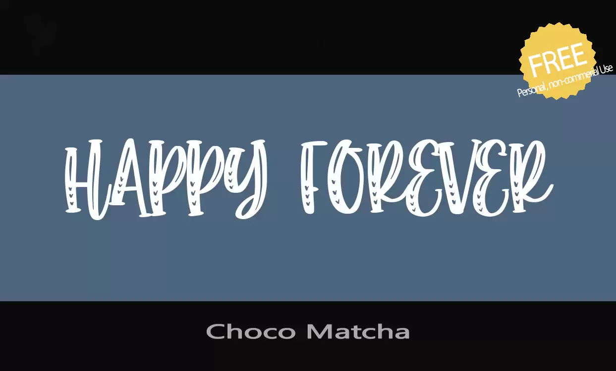 「Choco-Matcha」字体效果图