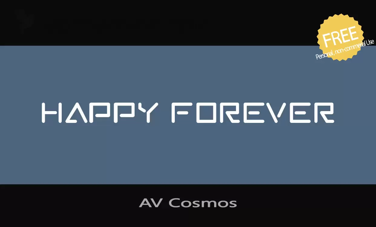 Font Sample of AV-Cosmos