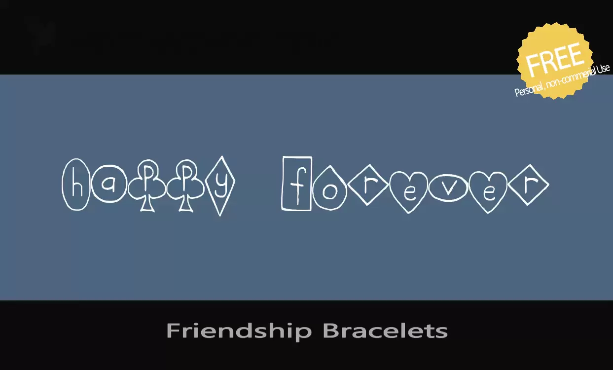 Font Sample of Friendship-Bracelets