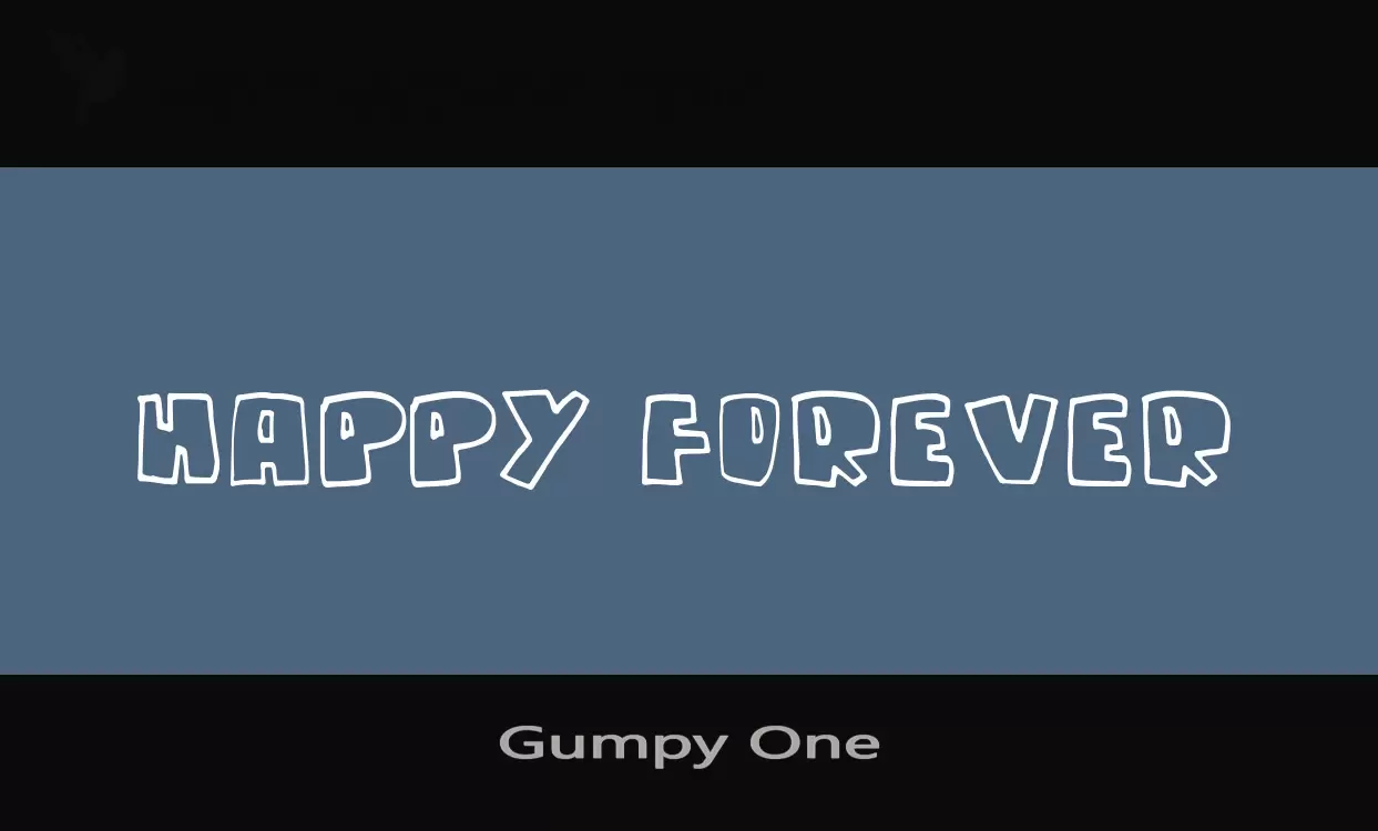 Font Sample of Gumpy-One