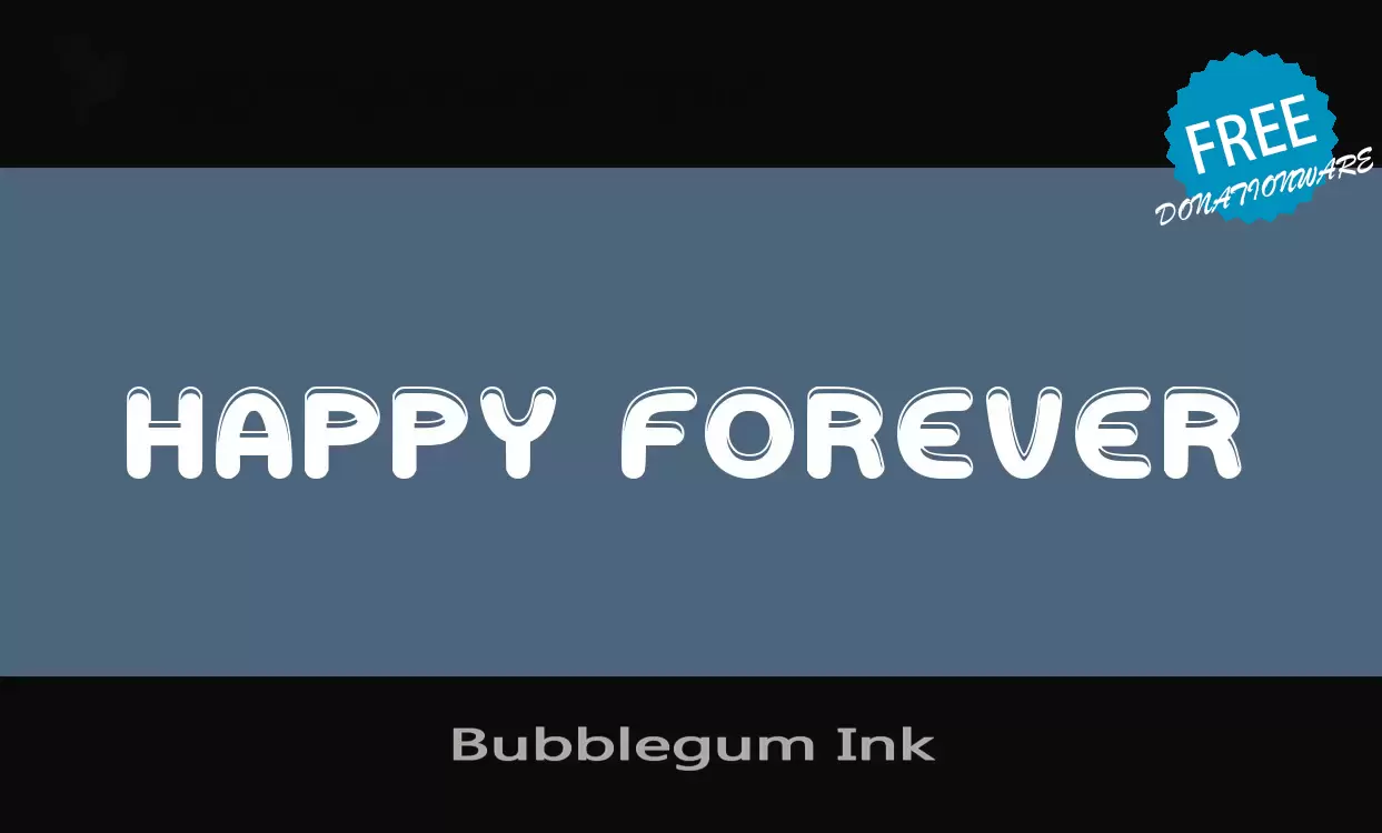 「Bubblegum-Ink」字体效果图