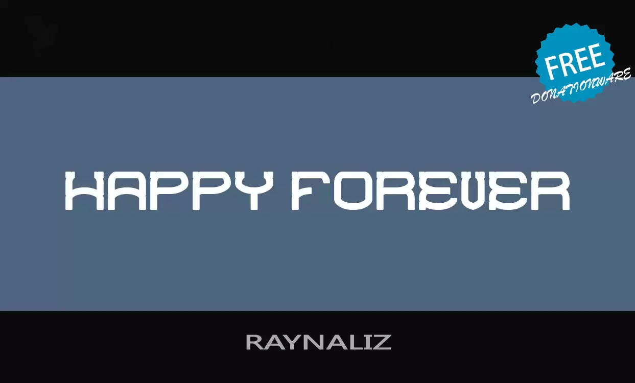 Font Sample of RAYNALIZ