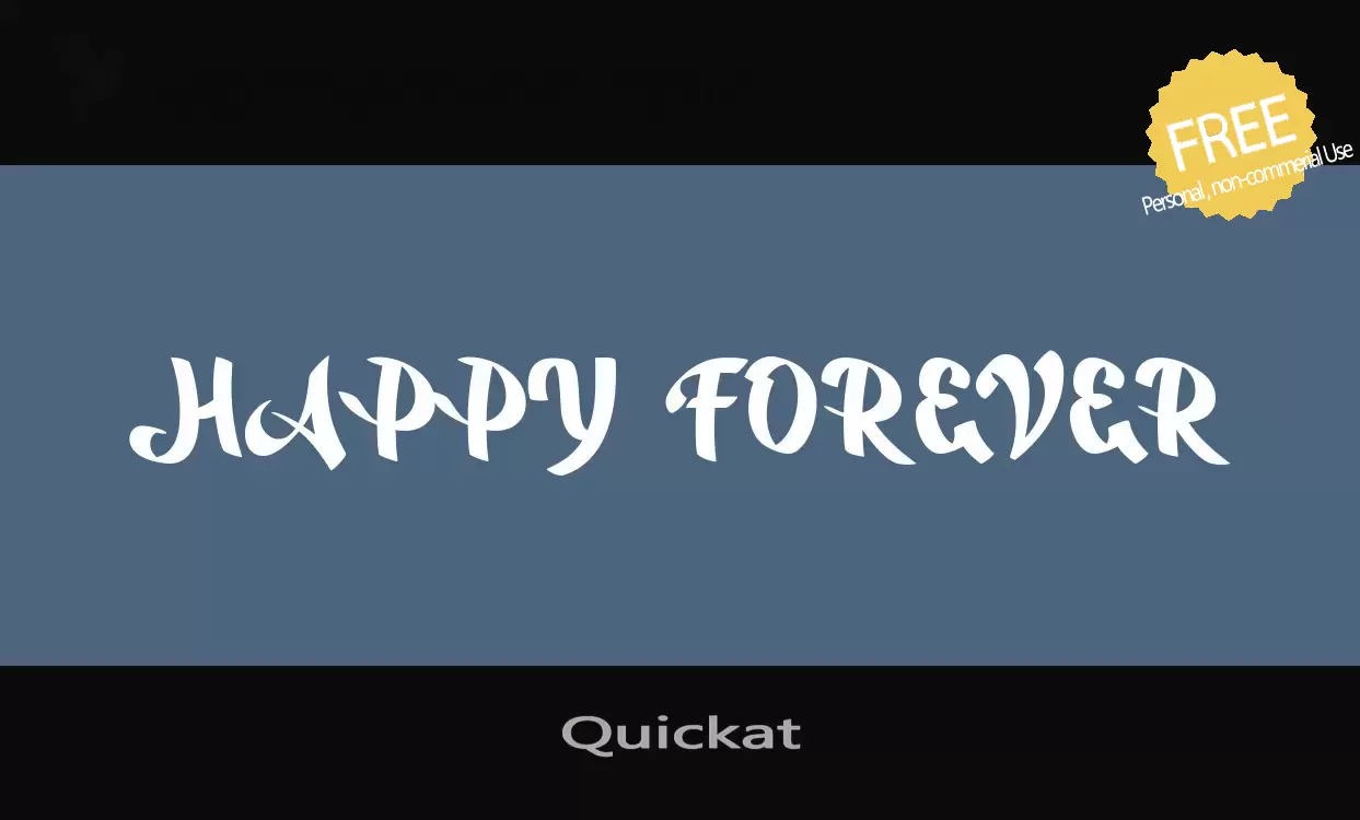 Font Sample of Quickat