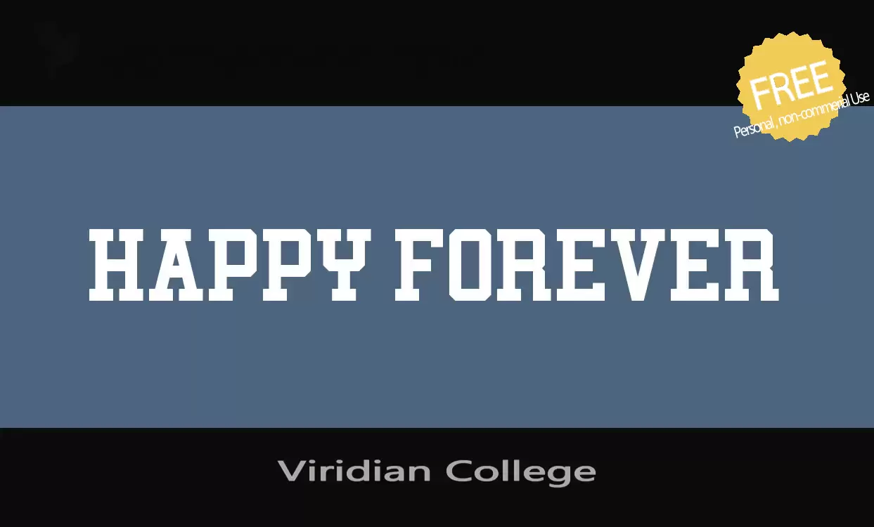 Font Sample of Viridian-College