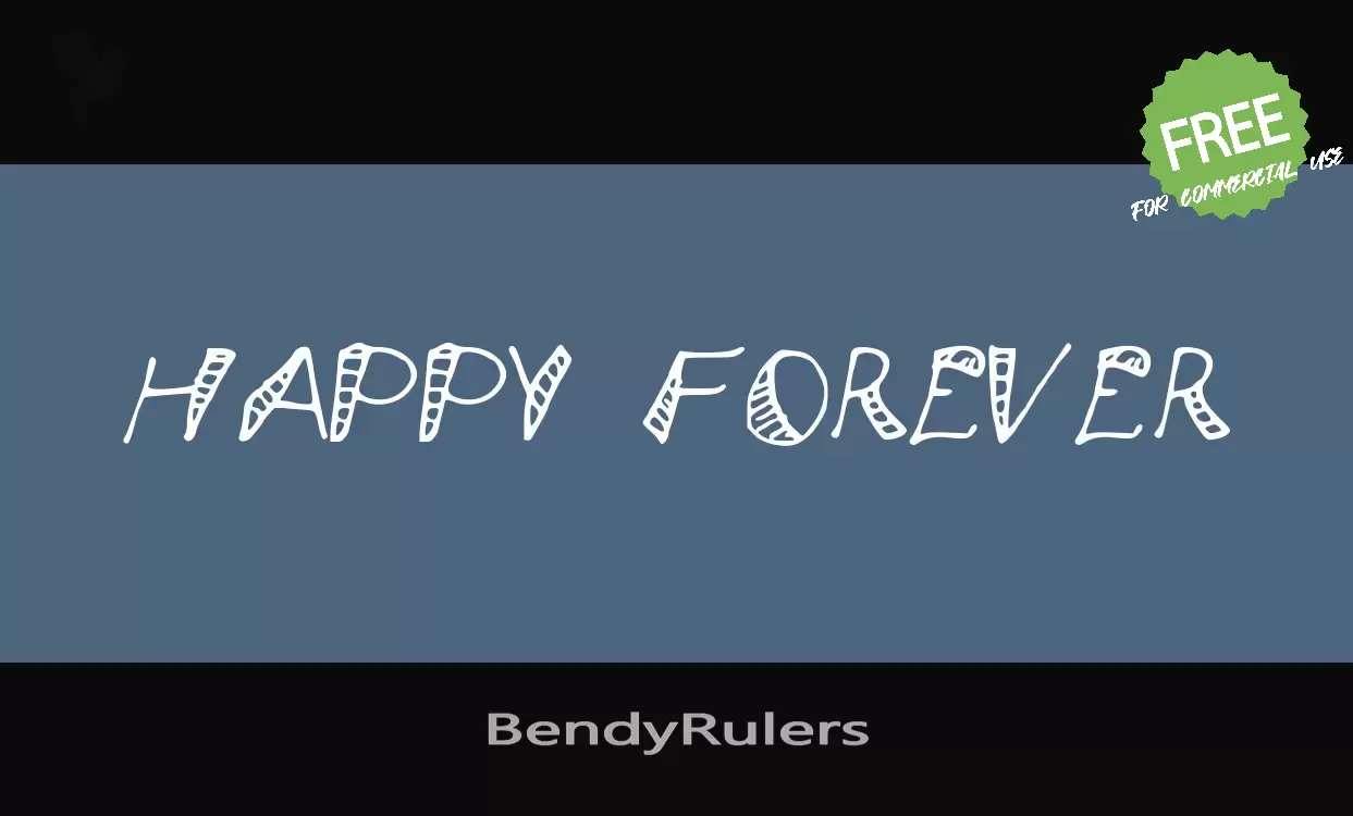 「BendyRulers」字体效果图