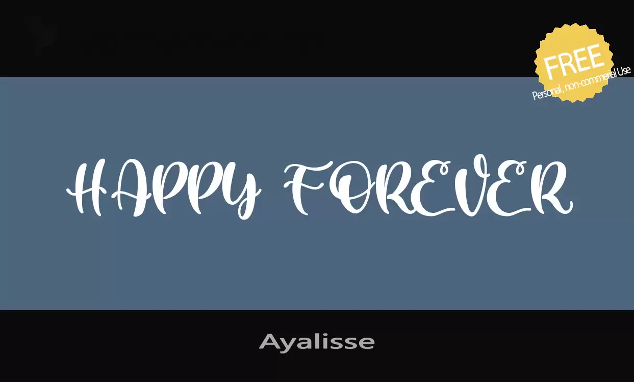 Font Sample of Ayalisse