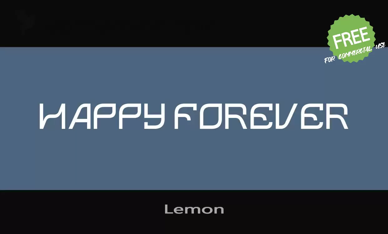 Font Sample of Lemon