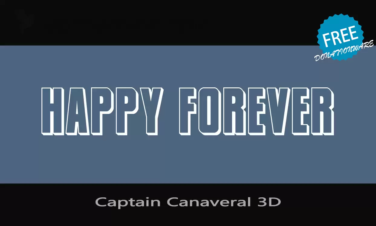 Font Sample of Captain-Canaveral-3D