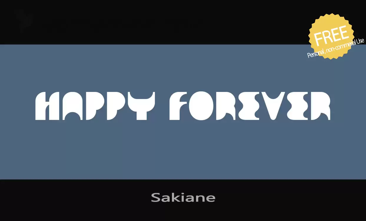 Font Sample of Sakiane