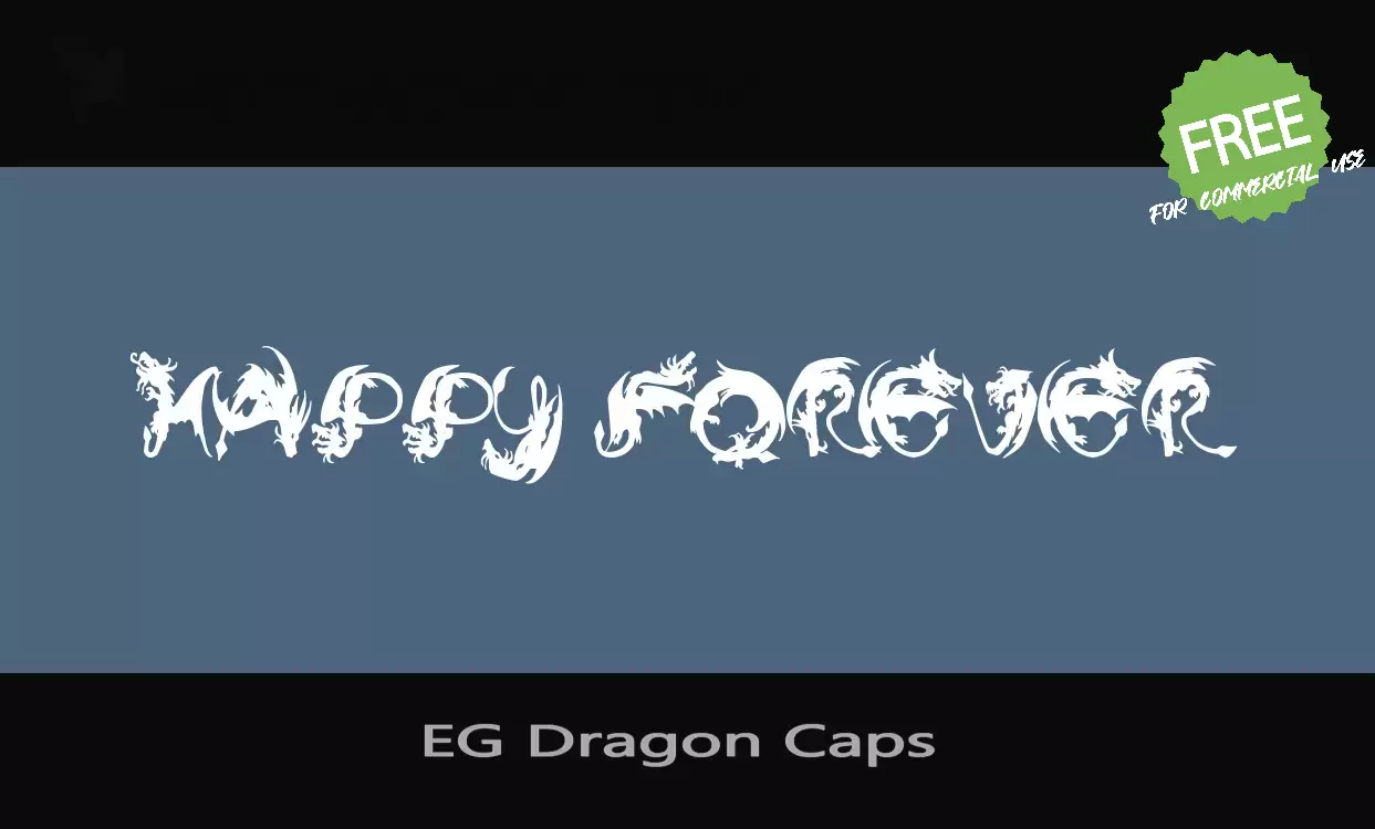 「EG-Dragon-Caps」字体效果图