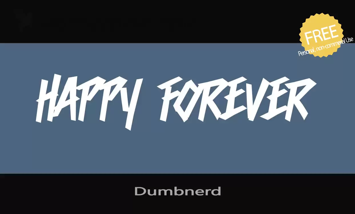 Font Sample of Dumbnerd