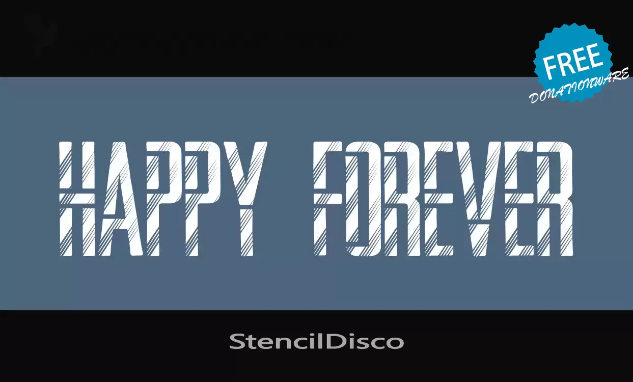 Font Sample of StencilDisco