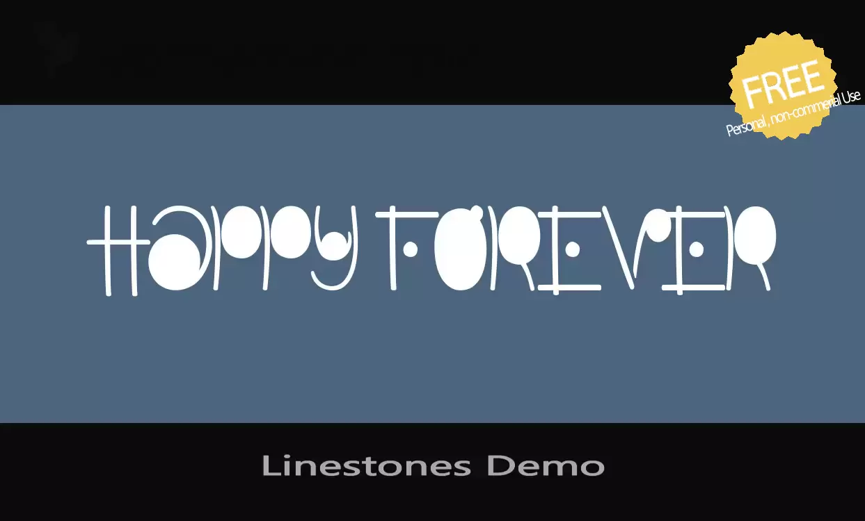 Font Sample of Linestones-Demo