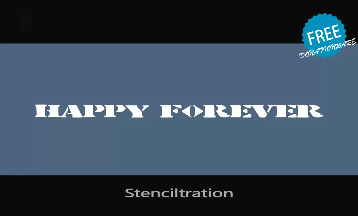 「Stenciltration」字体效果图