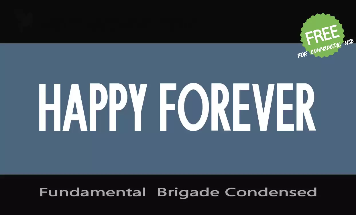 Font Sample of Fundamental--Brigade-Condensed