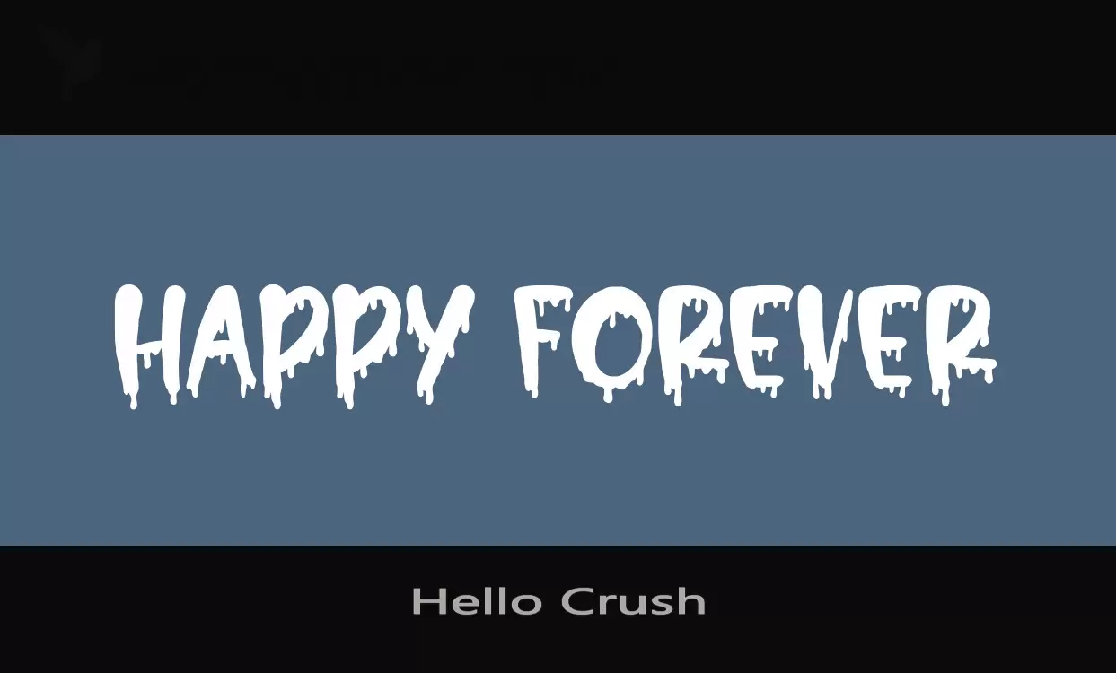 Font Sample of Hello-Crush