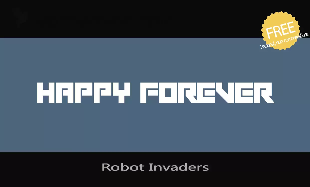 Font Sample of Robot-Invaders