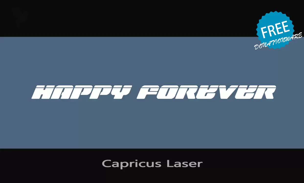 Font Sample of Capricus-Laser