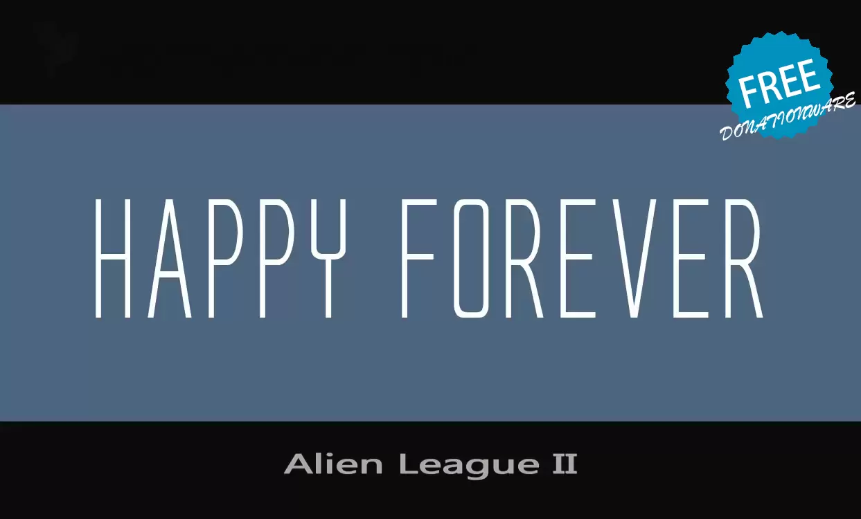 「Alien-League-II」字体效果图