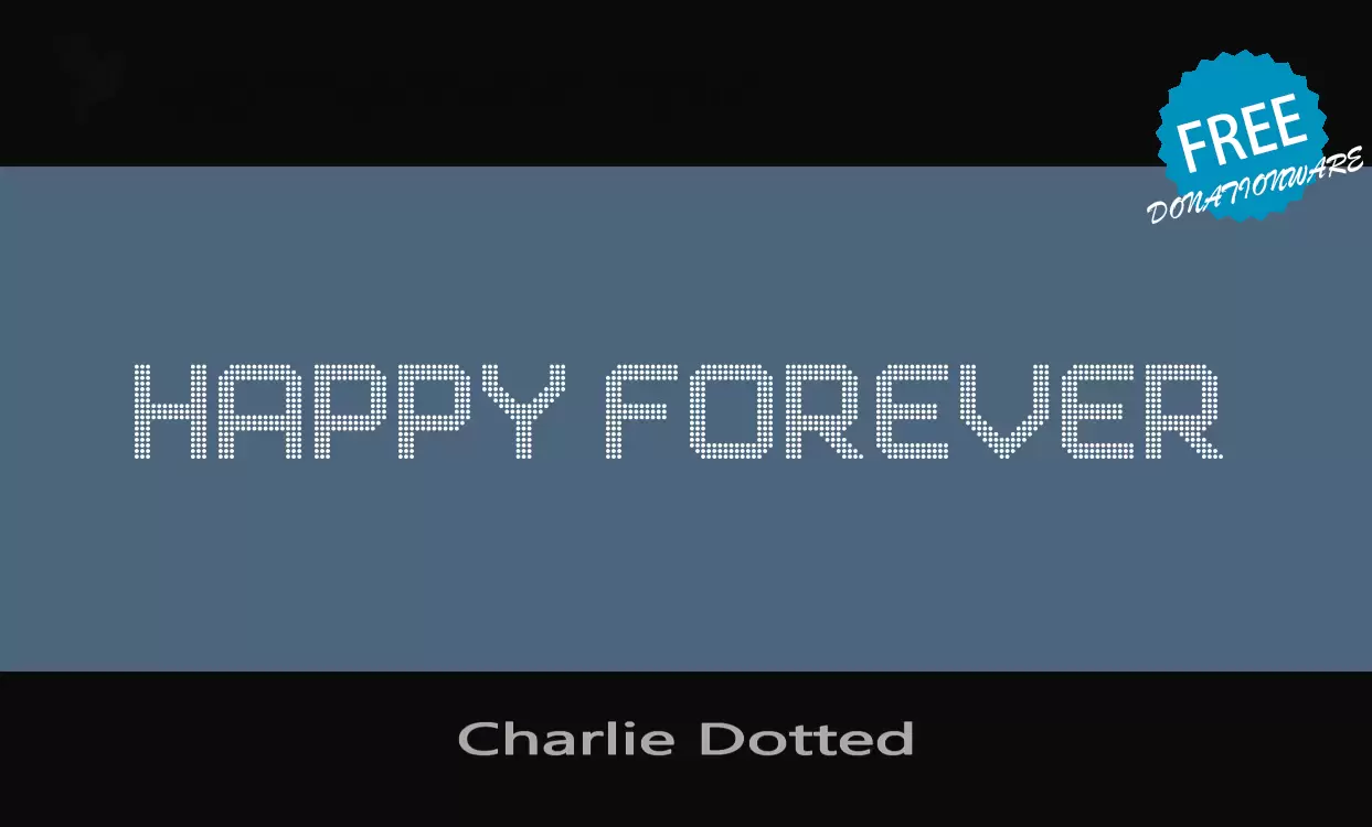 Font Sample of Charlie-Dotted