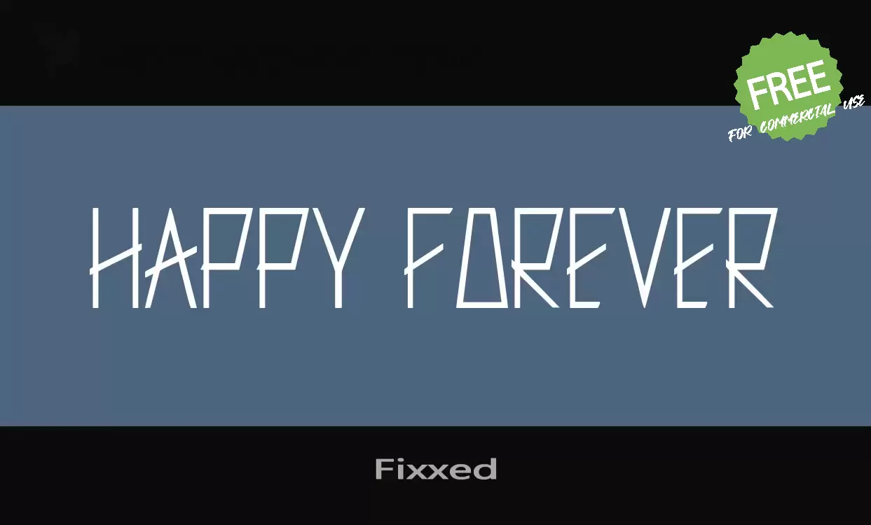 Font Sample of Fixxed