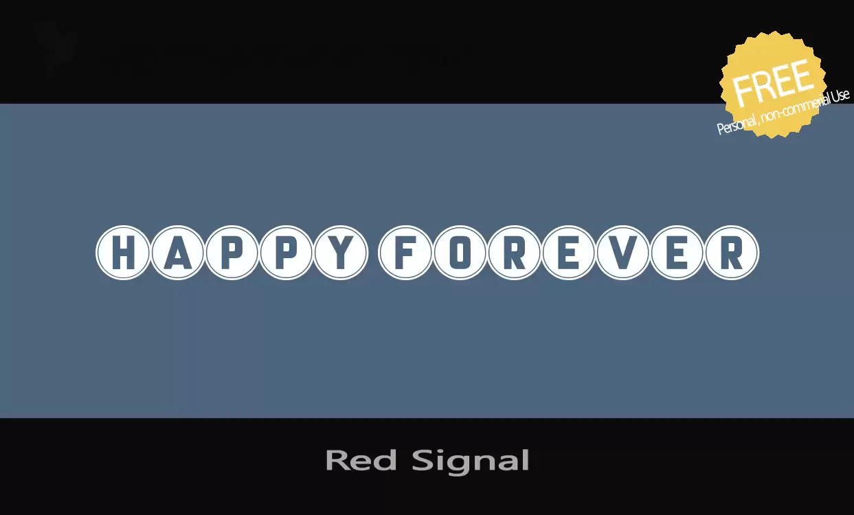 「Red-Signal」字体效果图