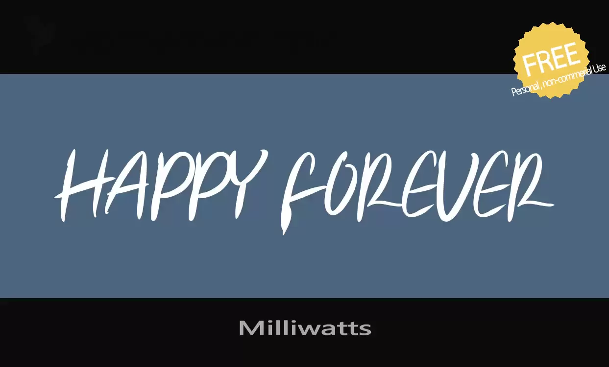 「Milliwatts」字体效果图