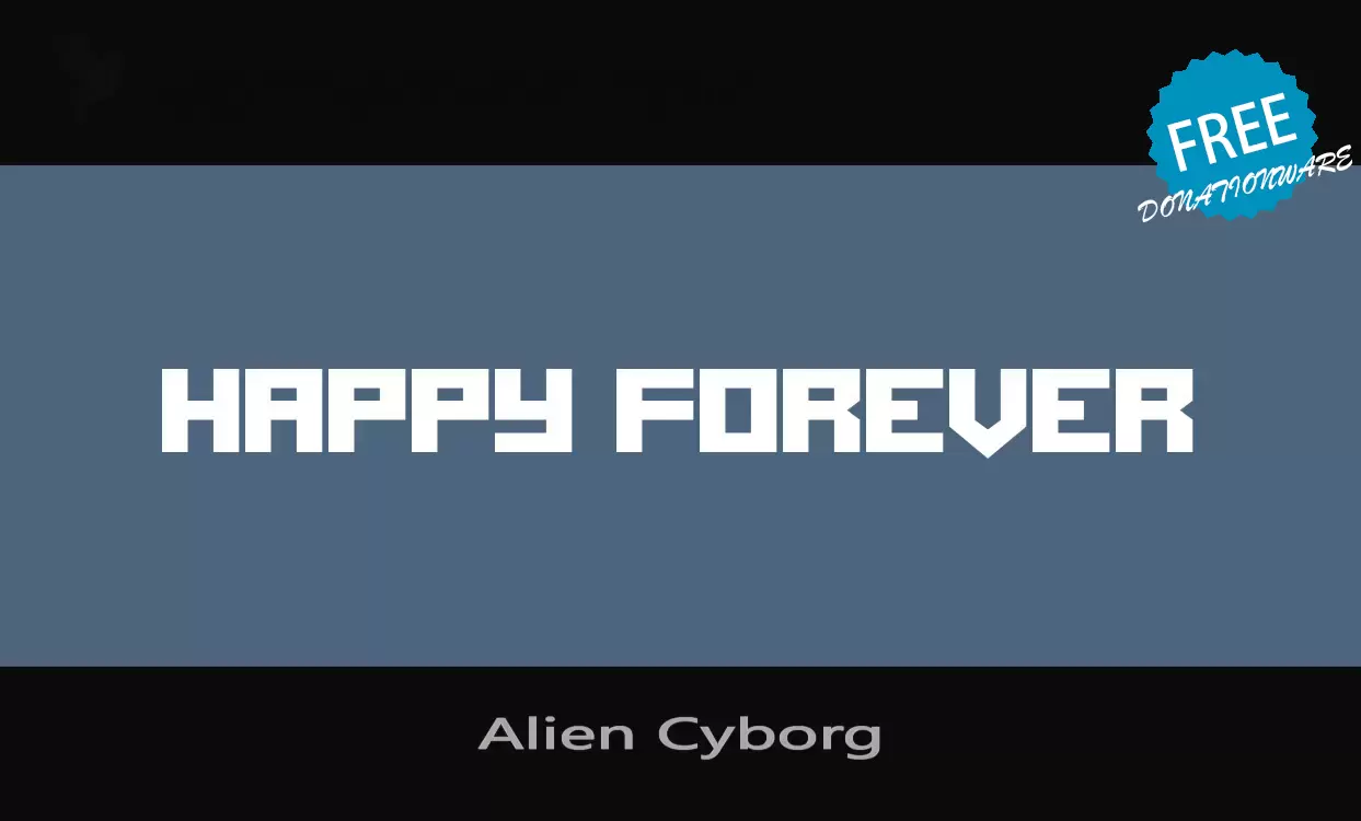 Font Sample of Alien-Cyborg