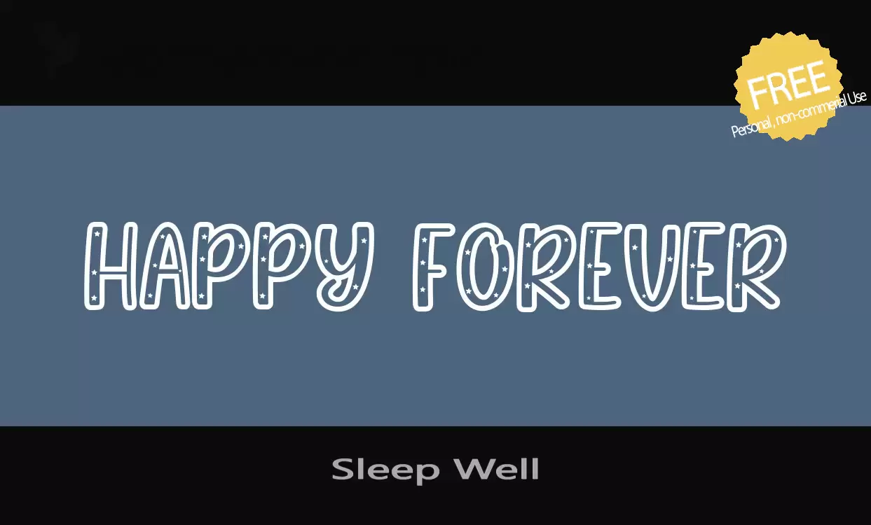 Font Sample of Sleep-Well