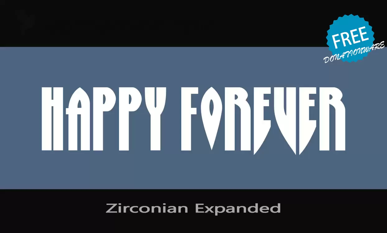 Font Sample of Zirconian-Expanded