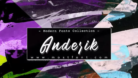 「Anderik」字体排版图片