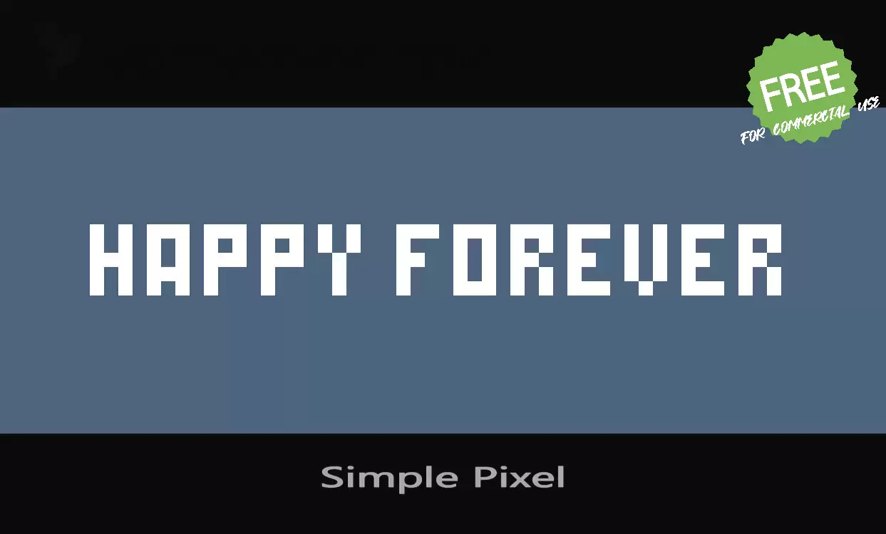 「Simple Pixel」字体效果图