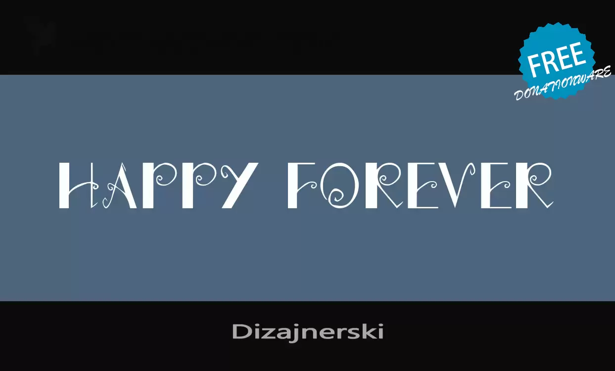 「Dizajnerski」字体效果图