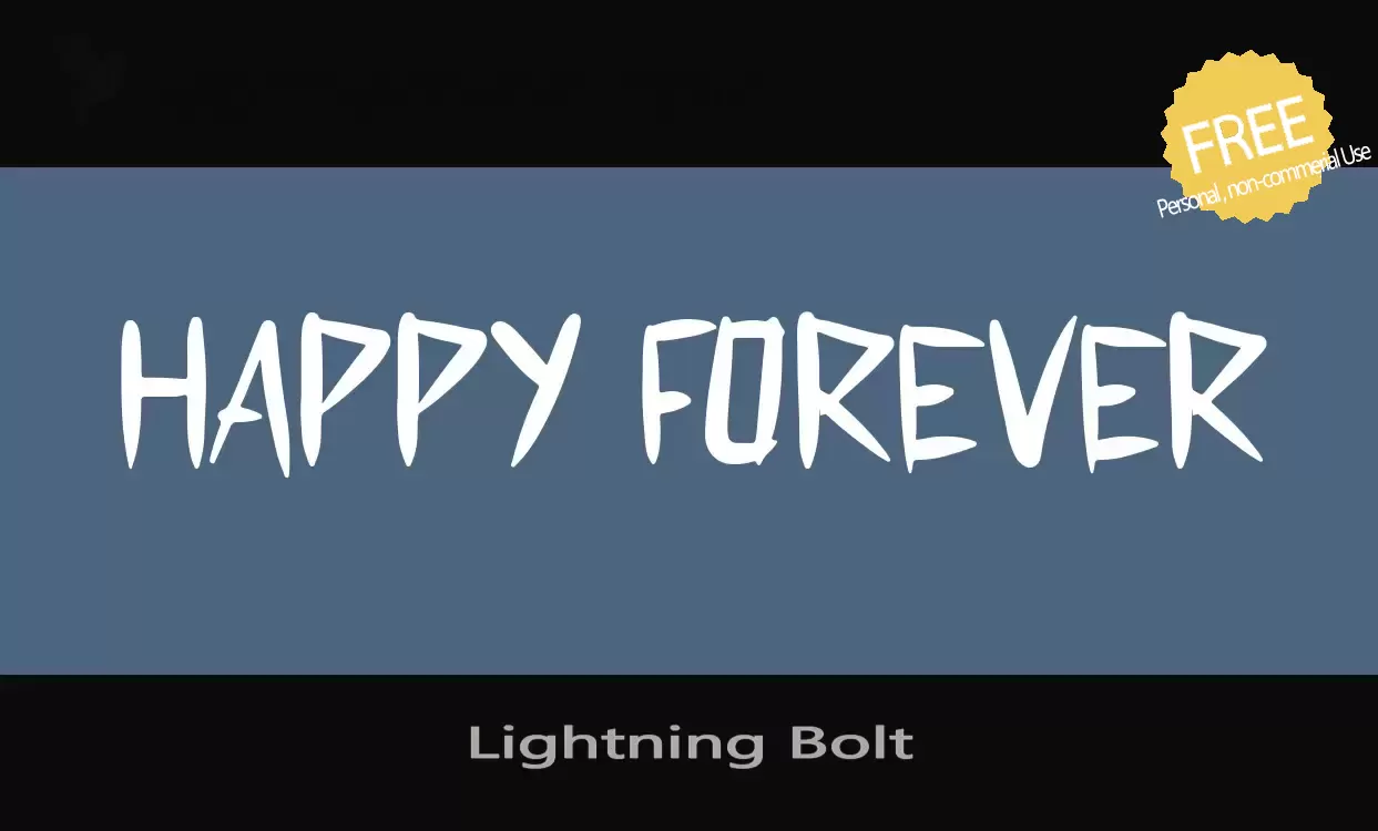 「Lightning-Bolt」字体效果图