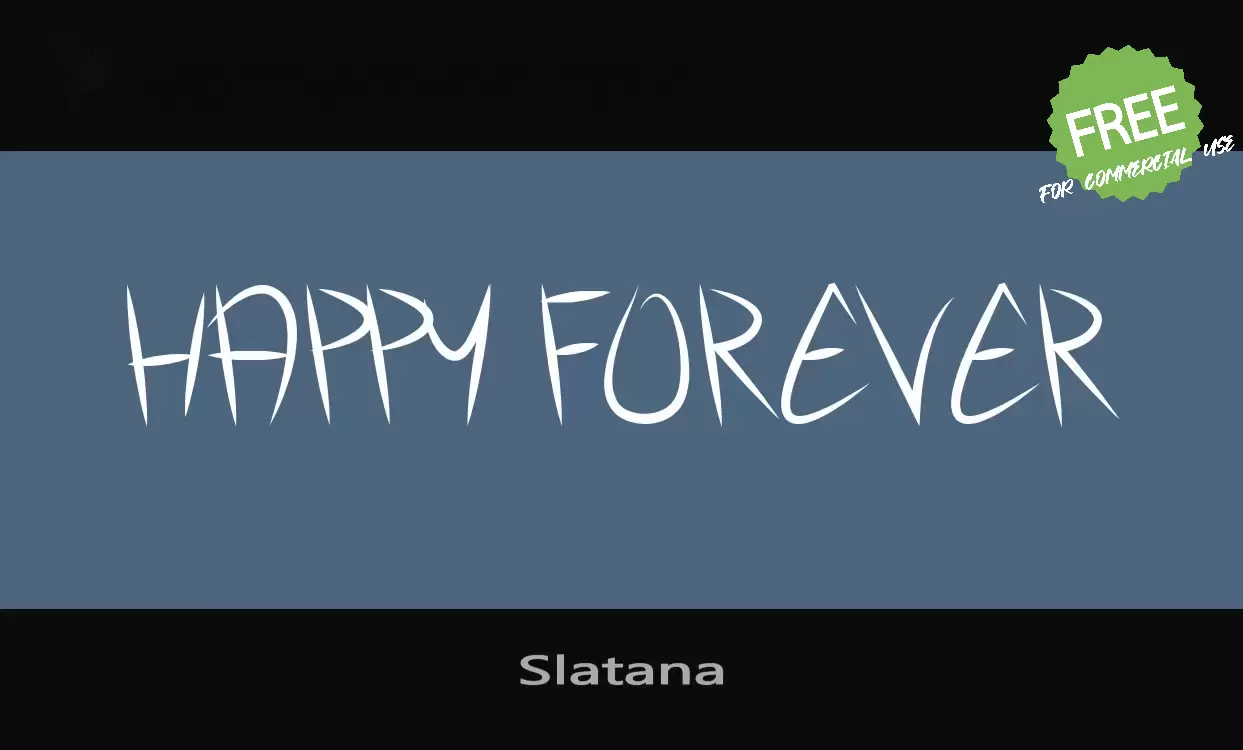 Font Sample of Slatana